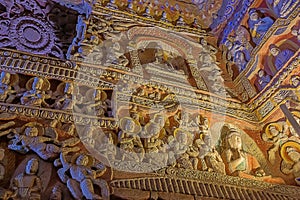 Little statuettes in cave 9 of the Yungang Grottoes