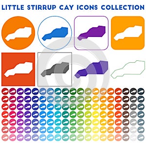 Little Stirrup Cay icons collection.