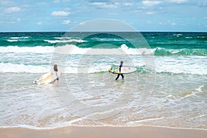 Little surfers at Bondi Beach