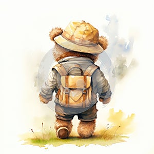 a little teddy bear with a backbag