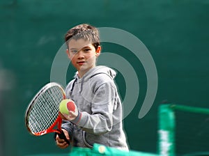 Little tennis player