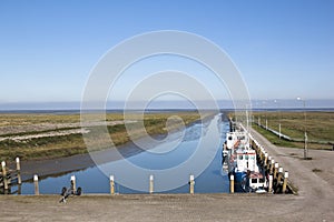 Little tidal harbor of Noordpolderzijl, Holland