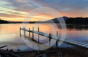 Little Timber Jetty on Wallaga Lake at Sunset