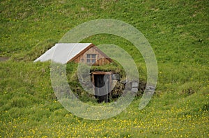 Little traditional house of Iceland