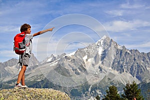 Little traveller at the top, Chamonix