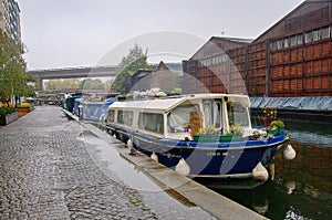 Little Venice canal in London at autumn