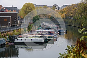 Little Venice canal in London at autumn