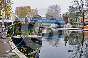 Little Venice canal in London at autumn