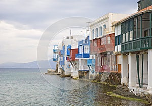 Little Venice on the island of Mykonos in Greece