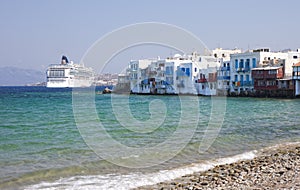 Little Venice on Mykonos Island, Greece.