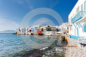 Little Venice on Mykonos island, Greece