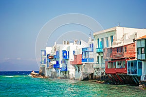 Little Venice in Mykonos Island Greece Cyclades