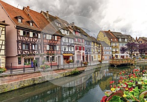 Little Venice, petite Venise, in Colmar, Alsace, France