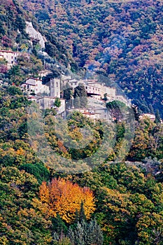 Little village in the  Apuan Alps, famous for the extraction of marble