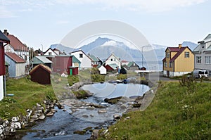 Little village in Faroe Islands