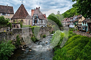 Little village Kaysersberg in France