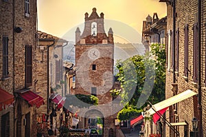 Little village scene in Italy Gradara Pesaro province Marche