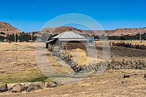 A little village in the Simien Mountains in Northern Ethiopia