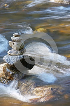 Little watercourses with rocks
