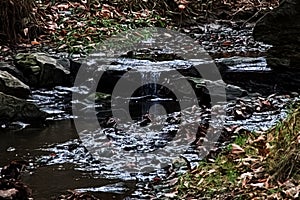 Little Waterfall In Late Autumn