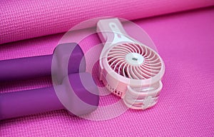 Little Purple Weights and a Portable Fan