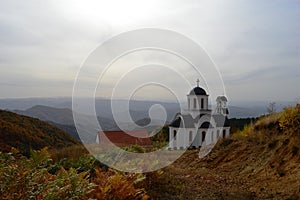 little white church on the hill