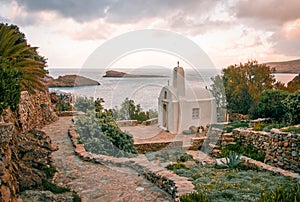 Little white church, Panormos, Mikonos, Greece