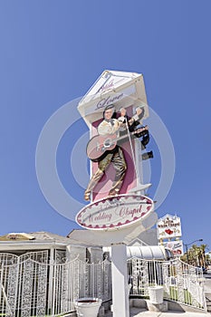 Little White Wedding Chapel in Las Vegas, USA. Michael Jordan and Joan Collins married in that chapel