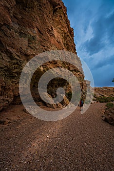 Little Wild Horse Canyon hiker at the entrace