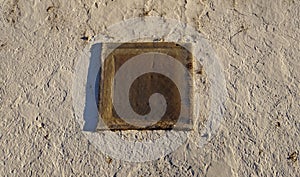 Little window on old mud house in Vojvodina Serbia