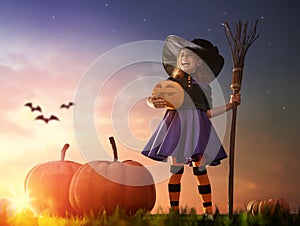 Little witch outdoors