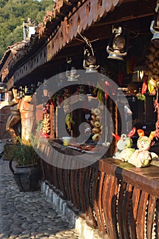Little wooden souvenir store in Guca