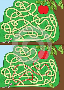 Little worm maze