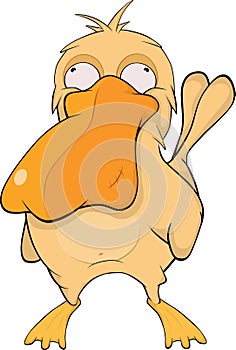 The little yellow duckling. Cartoons