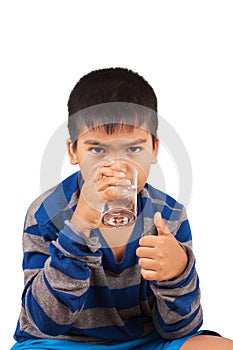 Littleboy drinking water