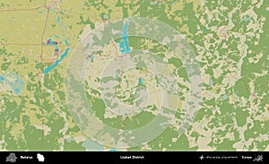 Liuban District, Belarus. Topographic Humanitarian
