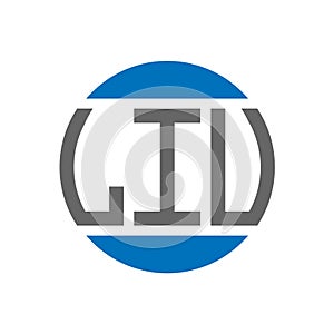 LIV letter logo design on white background. LIV creative initials circle logo concept. LIV letter design photo