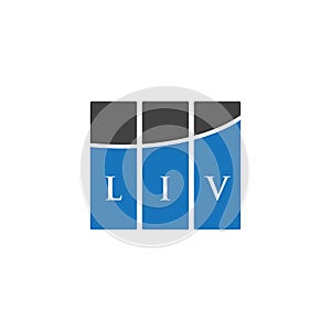 LIV letter logo design on WHITE background. LIV creative initials letter logo concept. LIV letter design.LIV letter logo design on photo