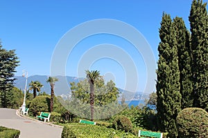 Livadia Palace. park in Livadiya, Crimea.