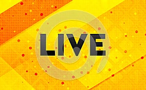 Live abstract digital banner yellow background