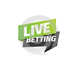 Live betting isolated vector icon. Paper sticker for gamble