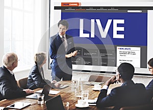 Live Broadcast Media News Online Concept