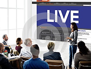 Live Broadcast Media News Online Concept