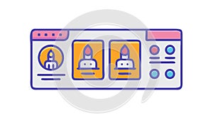 Live Broadcast Streaming Interface Screen, vector design Generative AI