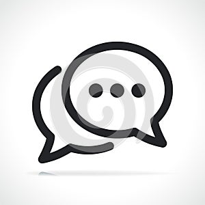 Live chat bubbles line icon