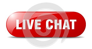 live chat button. sticker. banner. rounded glass sign