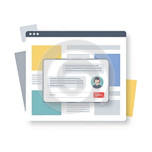 Live Chat Customer Support Interface Vector Illustration Online Helpdesk Communication Window for Website and Application Design