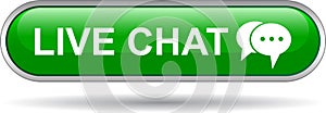 Live chat icon web button green