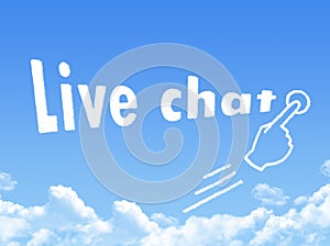 Live chat message cloud shape