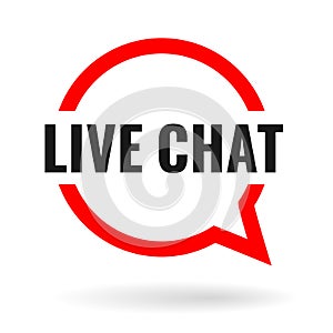 Live chat vector icon